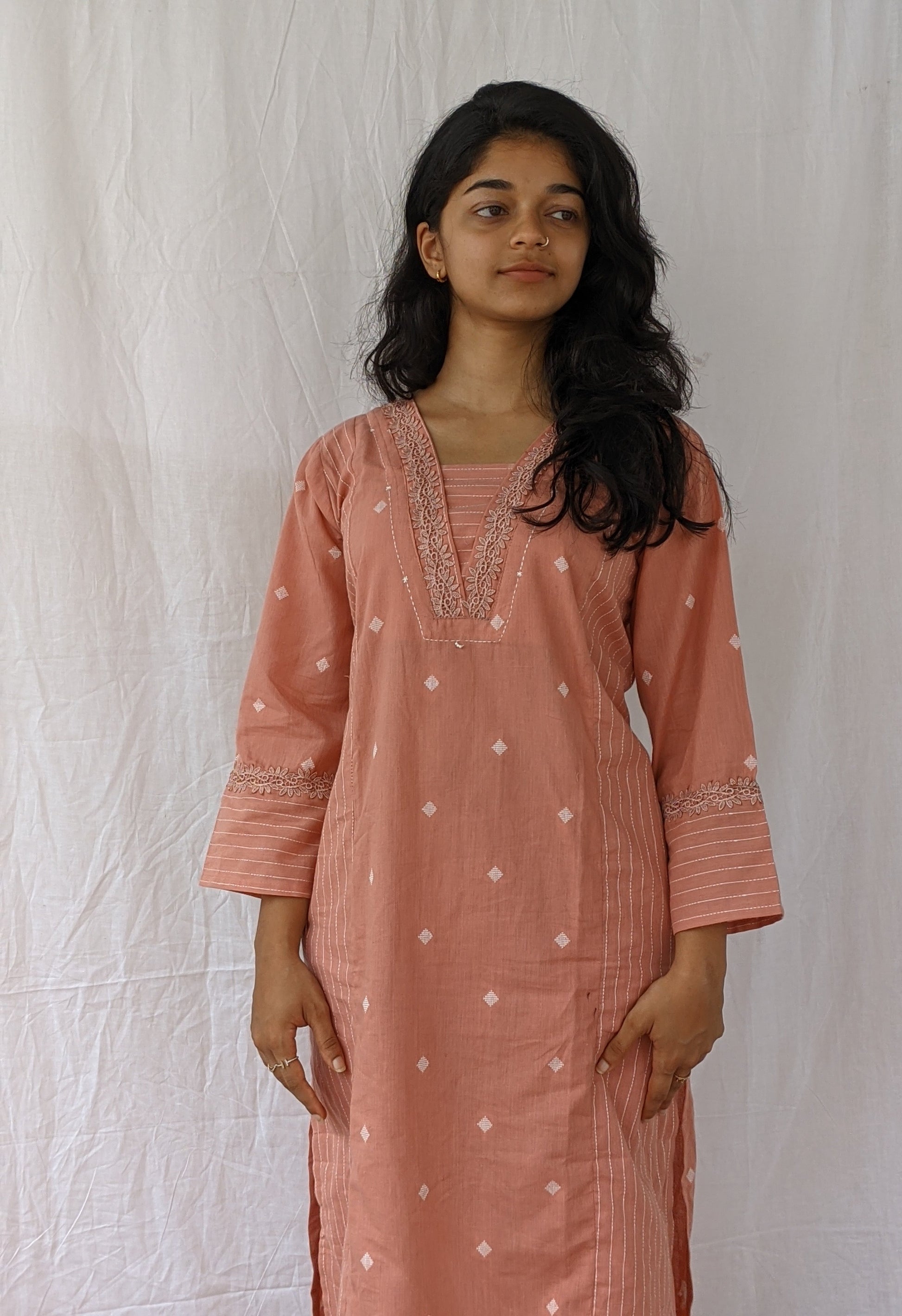 handllom Cotton Kurta Pant Set