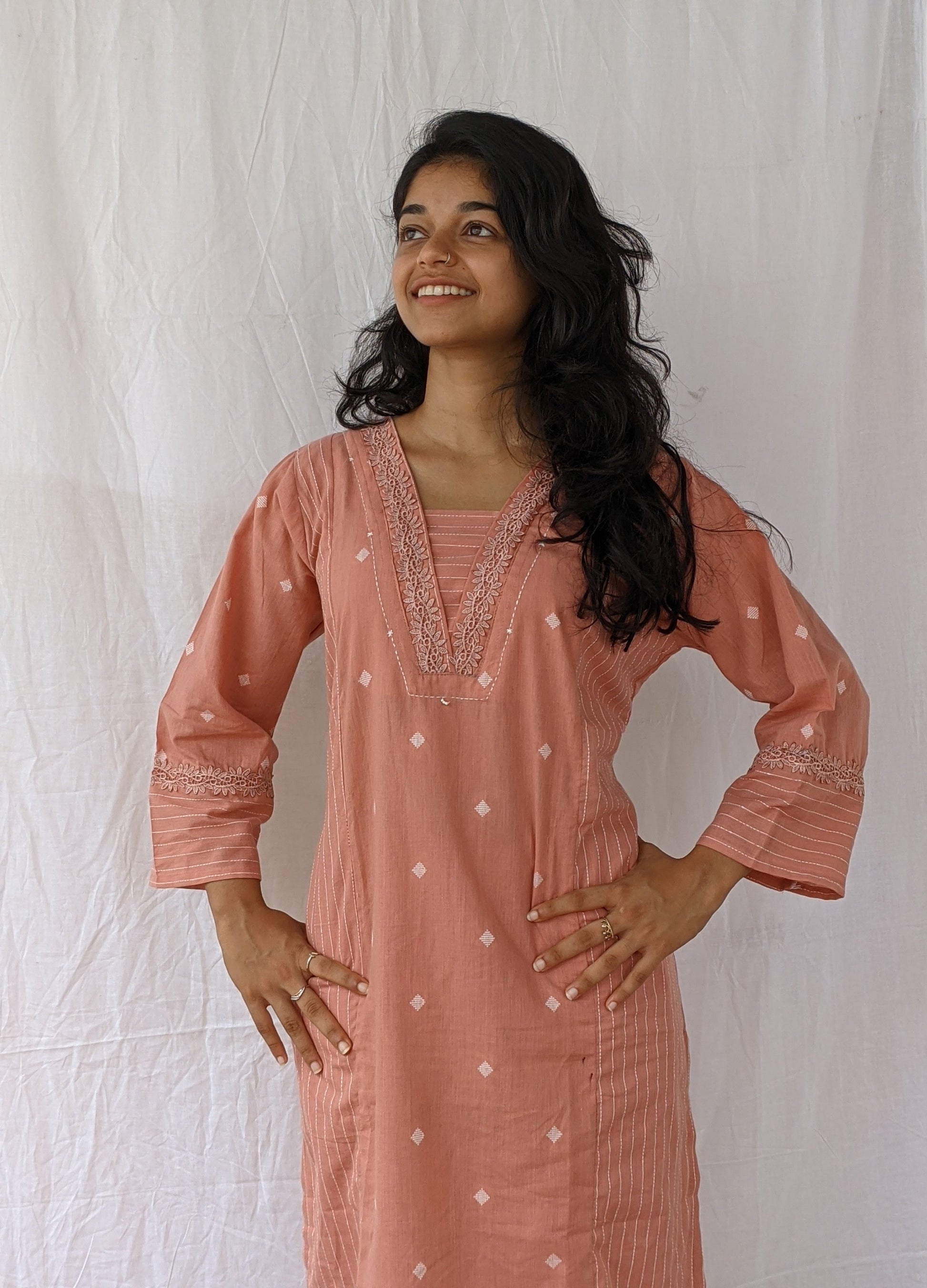 handllom Cotton Kurta Pant Set