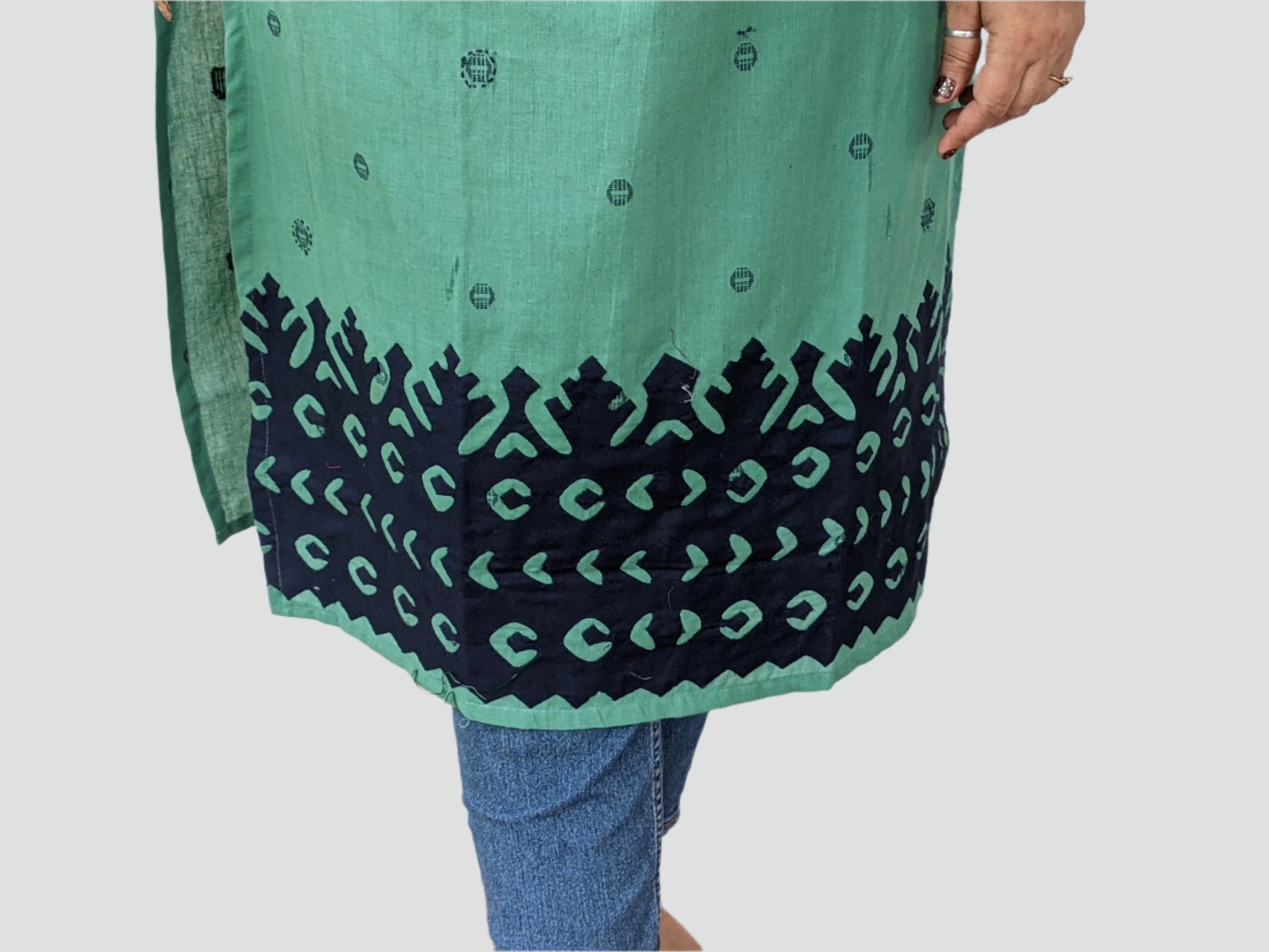 Handloom Cotton Kurta -Applique Work
