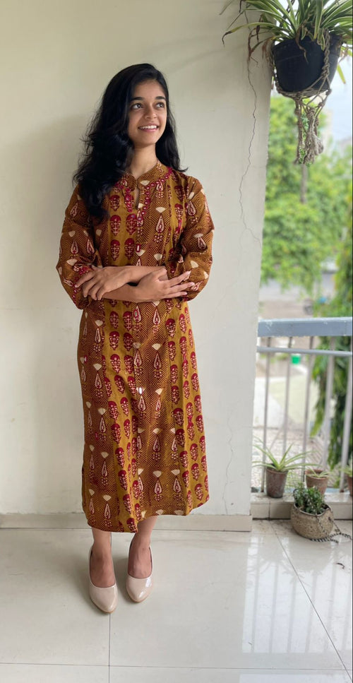 cotton dress -dhabu  mirror work