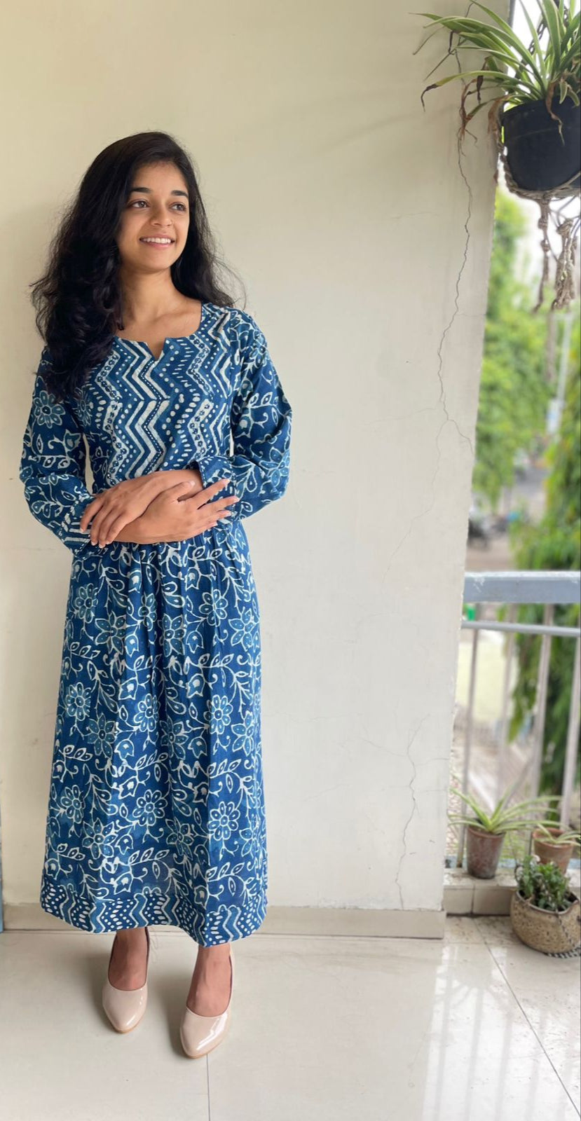 Indigo Cotton Dress
