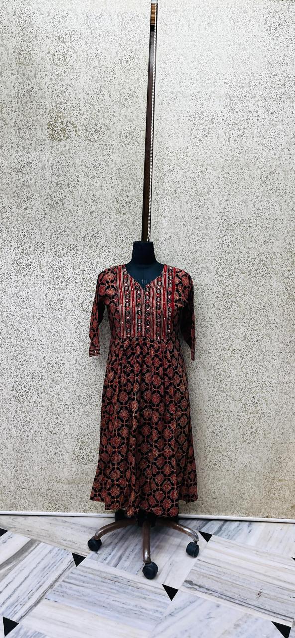 Ajrakh Cotton Dress