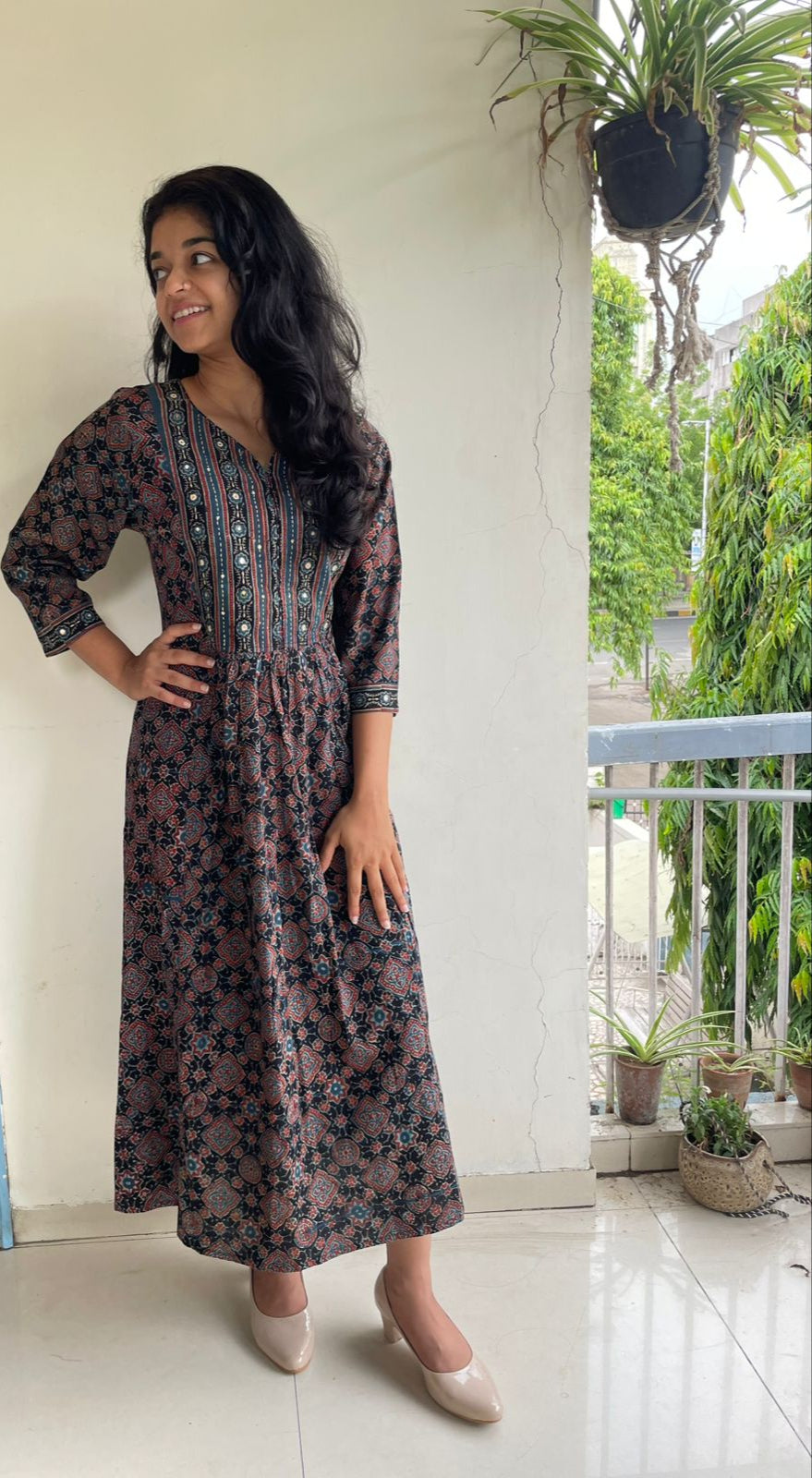 Ajrakh Cotton Dress
