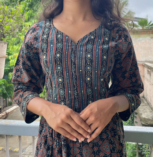 Ajrakh Cotton Dress